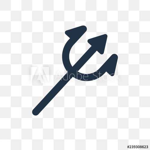 500x500 Poseidon Vector Icon Isolated On Transparent Background, Poseidon