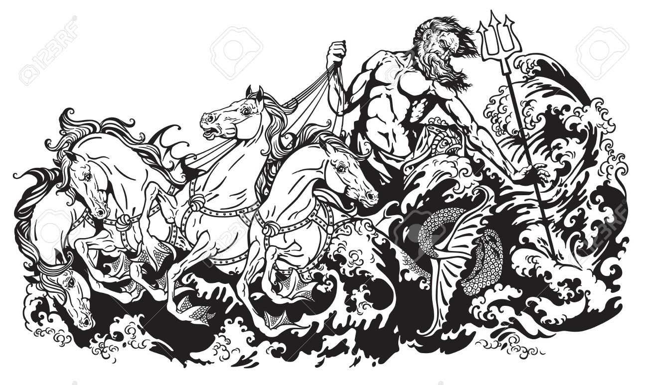 1300x773 Stock Vector English Living Room In Poseidon Tattoo, Free