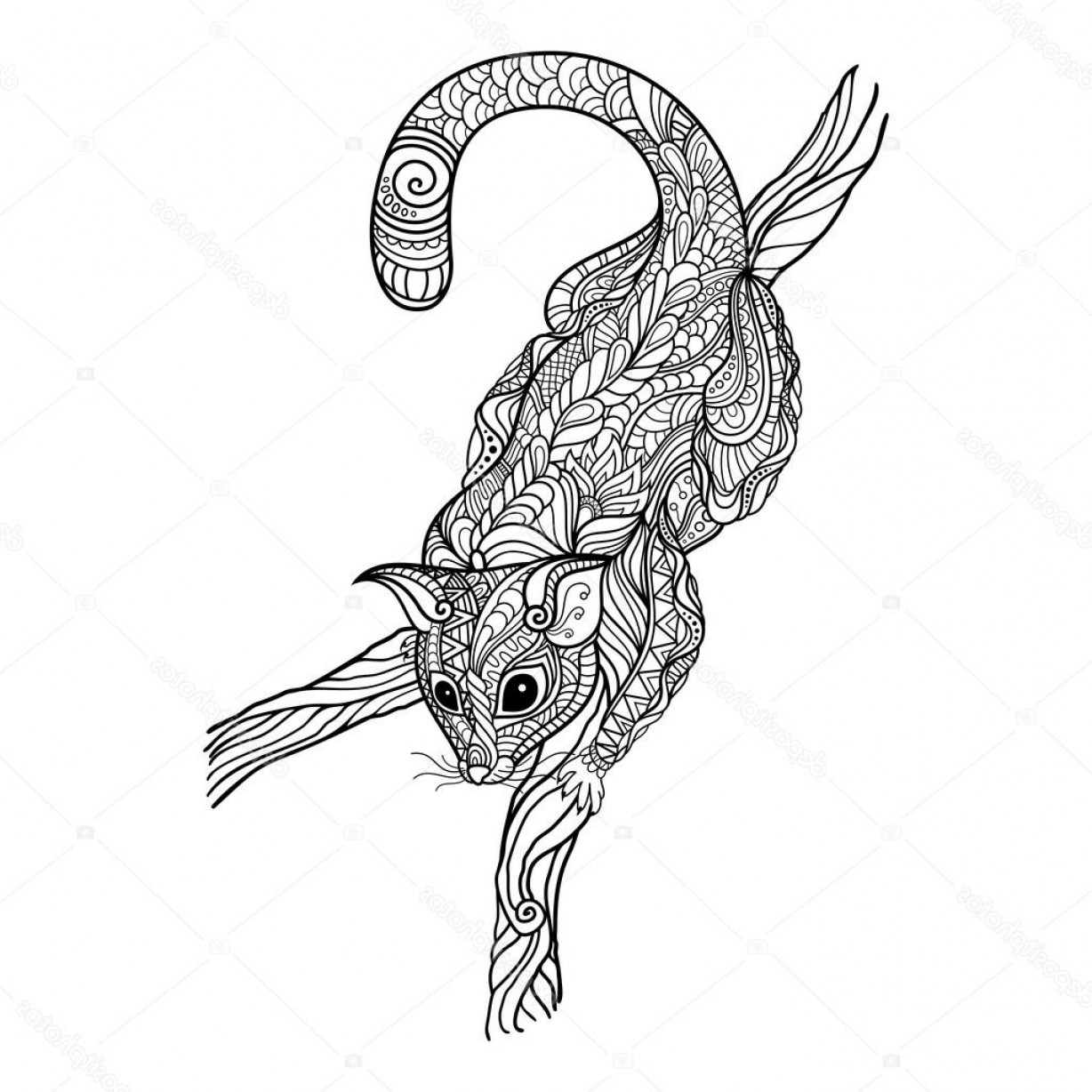 1228x1228 Stock Illustration Vector Tribal Decorative Possum Soidergi
