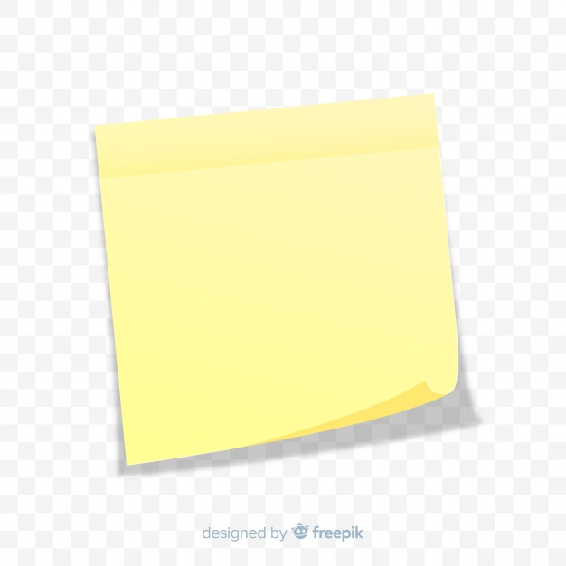 626x626 Realistic Post Note On Transparent Background Vector Free Download