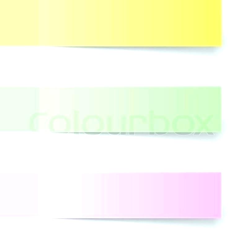 800x793 Sticky Note Template Color Notes Vector With Shadow Stock Post It