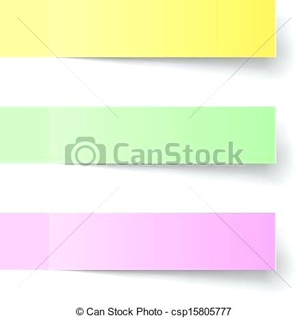 450x465 Color Sticky Notes Vector Template With Shadow Color Sticky Notes