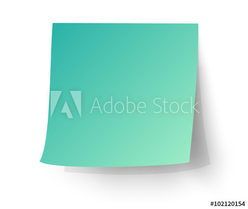 Aqua Sticky Note, Post It Vector Illustration 500x421 Aqua Sticky Note, Post It Vector Illustration
