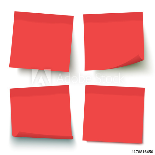 Red Post Note Set Vector Notes With Curled Corners Sticky Note 500x500 Red Post Note Set Vector Notes With Curled Corners Sticky Note