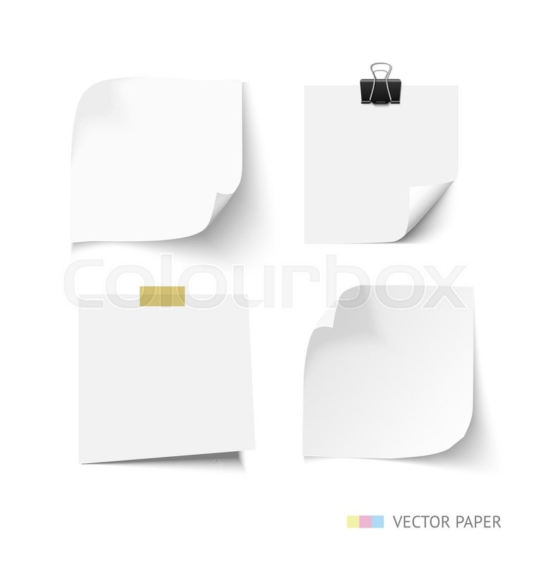 Set Of Post It Paper Sheets Realistic Stock Vector Colourbox 768x800 Set Of Post It Paper Sheets Realistic Stock Vector Colourbox