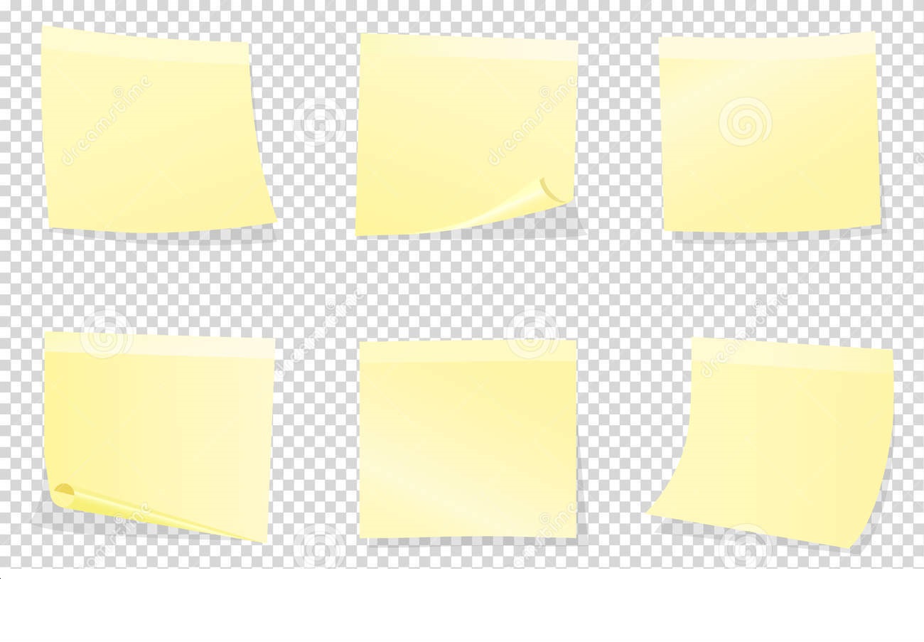 Yellow Sticky Notes Transparent Background Vector Illustration 1300x903 Yellow Sticky Notes Transparent Background Vector Illustration