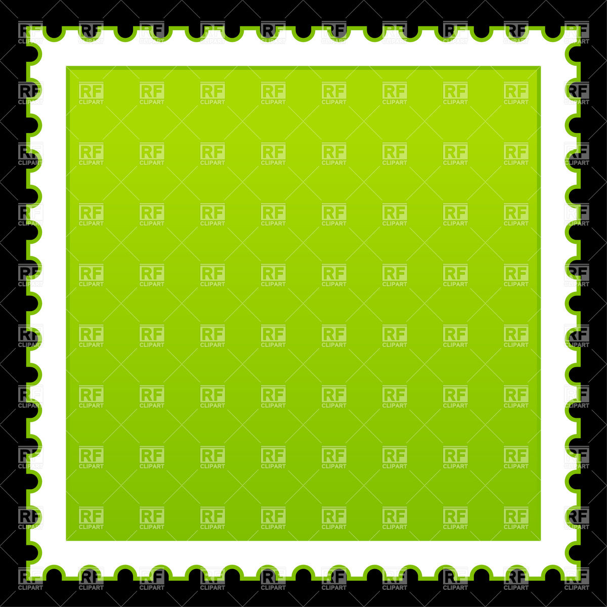 1200x1200 Blank Green Postage Stamp Vector Image Of Borders And Frames