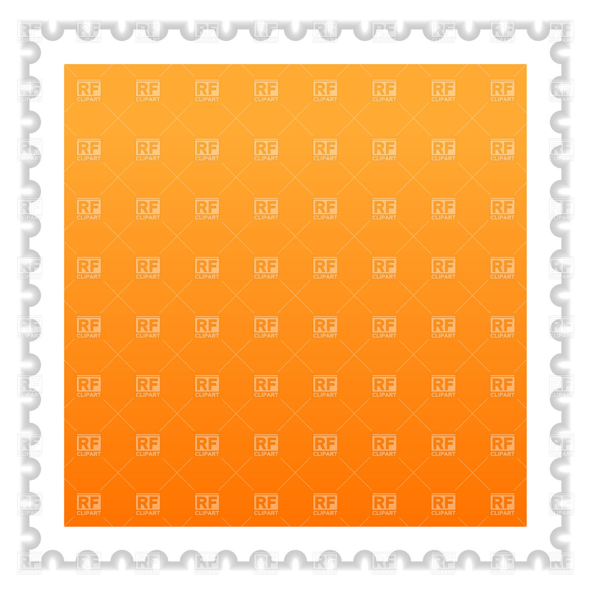 1200x1200 Empty Orange Postage Stamp Vector Image Of Borders And Frames
