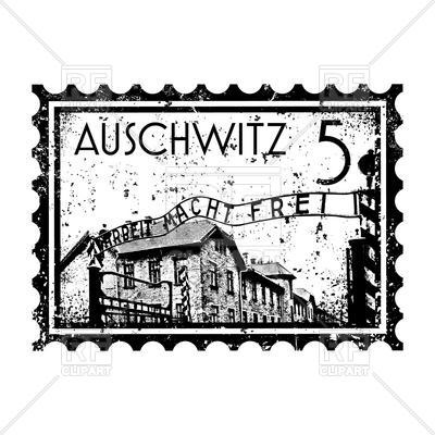 400x400 Auschwitz Postage Stamp Vector Image Of Travel Myvector