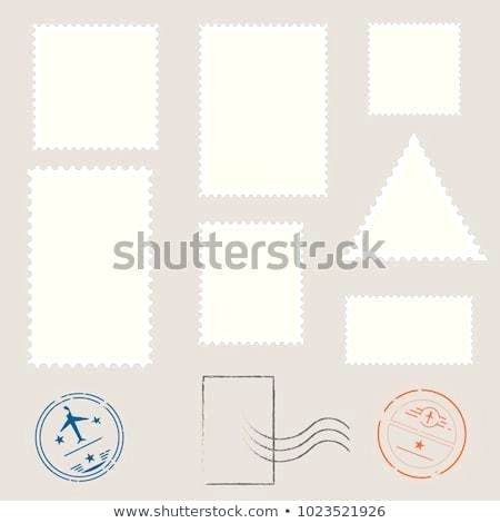 450x470 Postage Stamp Template Set Blank Stamps Stock Vector Royalty Free