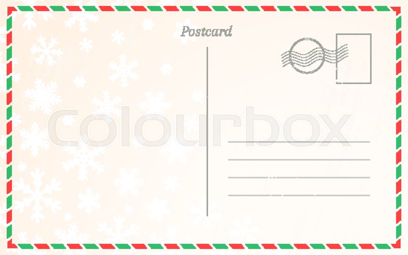 Old Postal Card Template With Winter Stock Vector Colourbox 800x500 Old Postal Card Template With Winter Stock Vector Colourbox