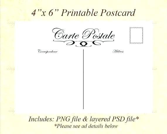 Back Of Postcard Template Photoshop