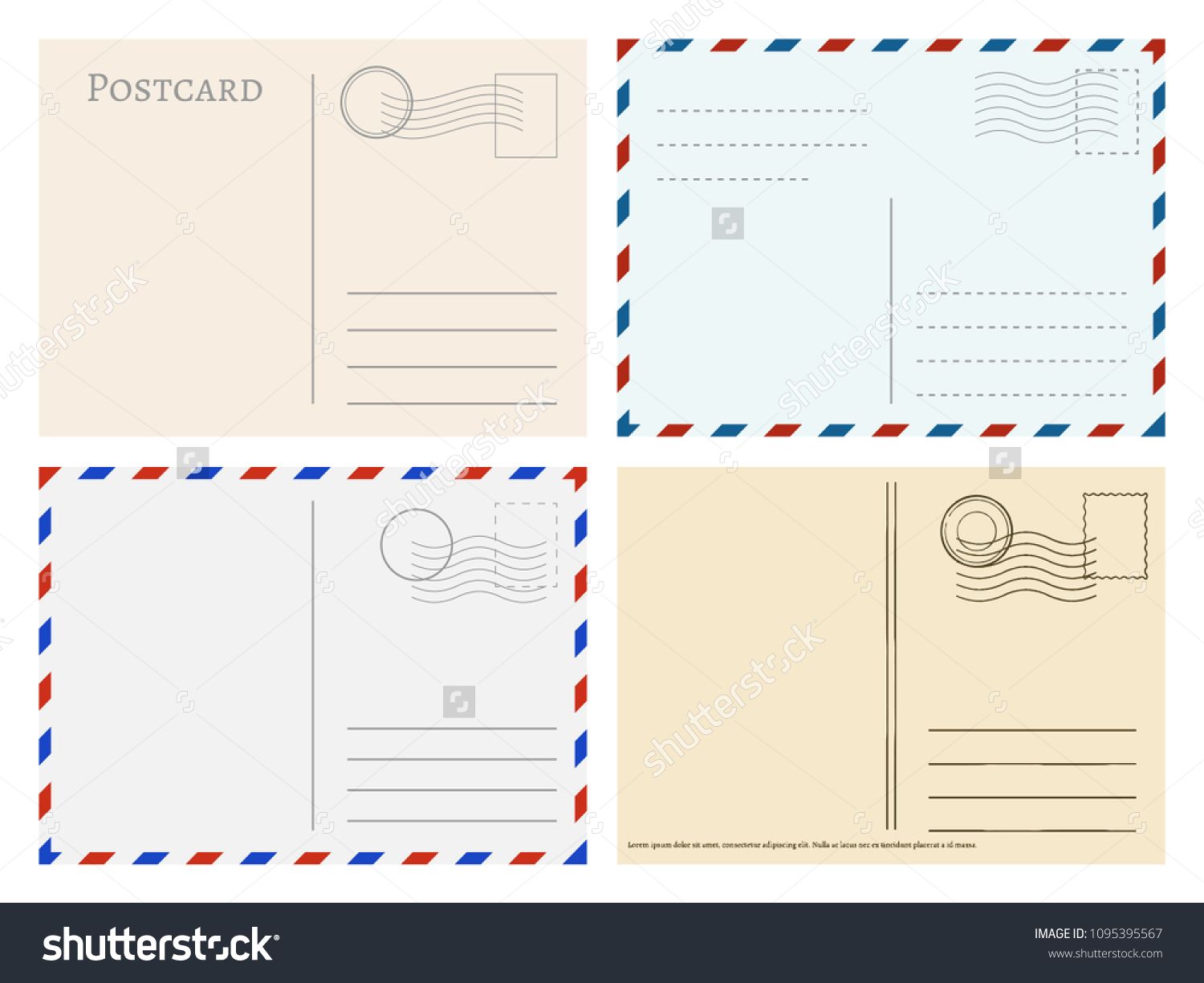 Travel Postcard Templates Greetings Post Cards Backside Vector 1500x1225 Travel Postcard Templates Greetings Post Cards Backside Vector