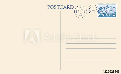 Postcard Back Vector Illustration 500x307 Postcard Back Vector Illustration