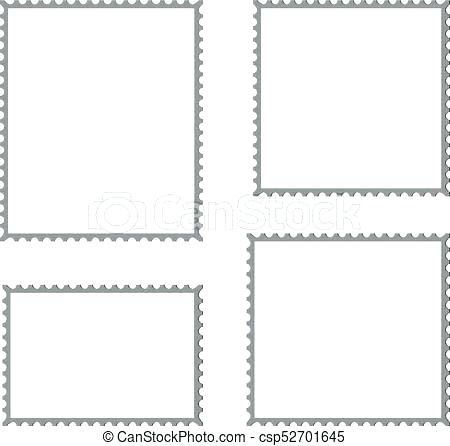 450x446 Postage Stamp For Postcard Stamps Template Blank Rectangle
