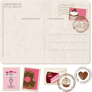 369x368 Postcard Stamp Vector Free Vector Download