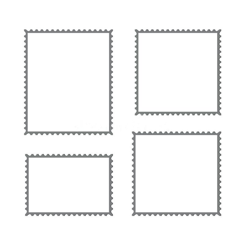 800x800 Round Stamp Template Postage Free Vector