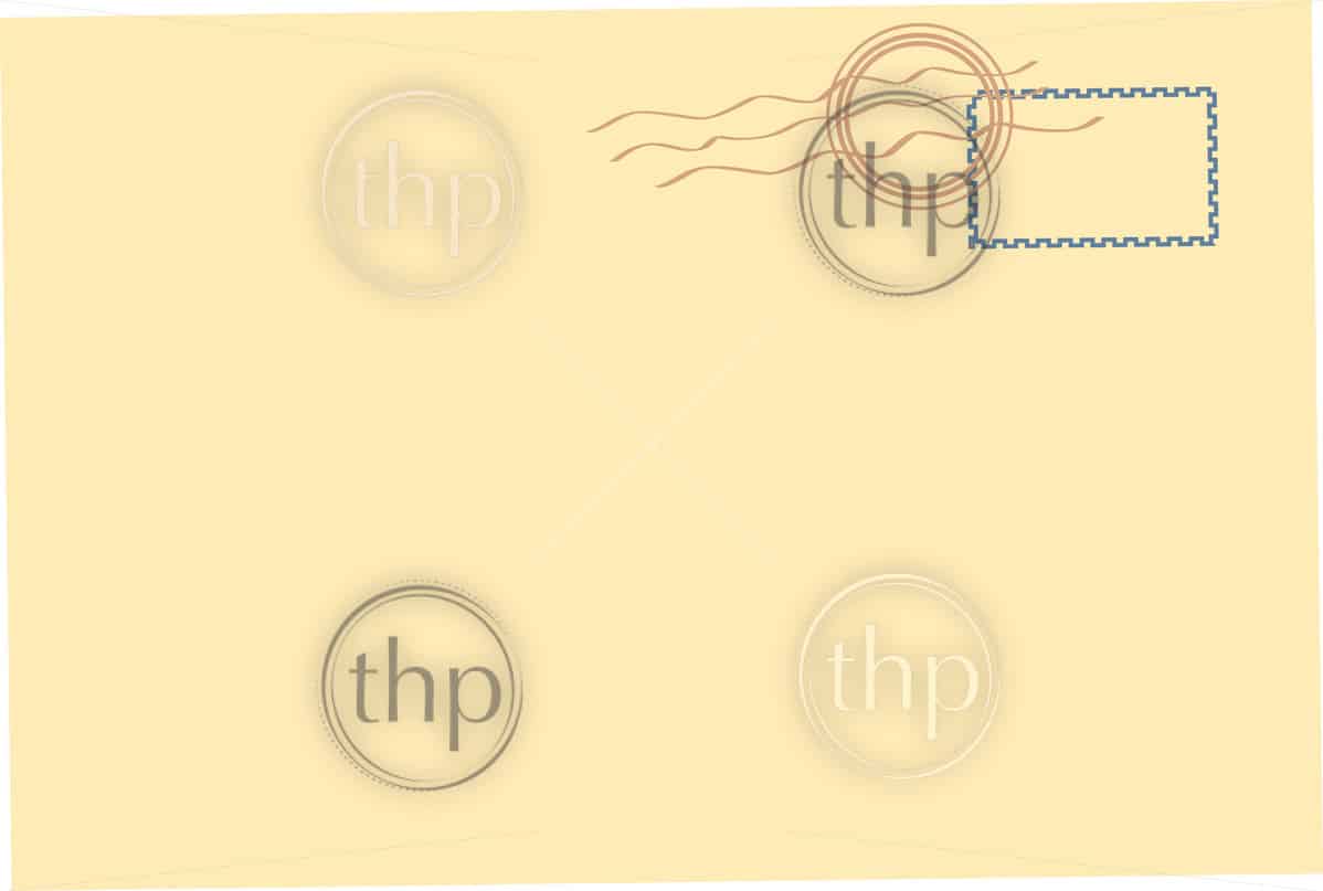 1198x807 Simple Postcard Vector With Postage Stamp Vector