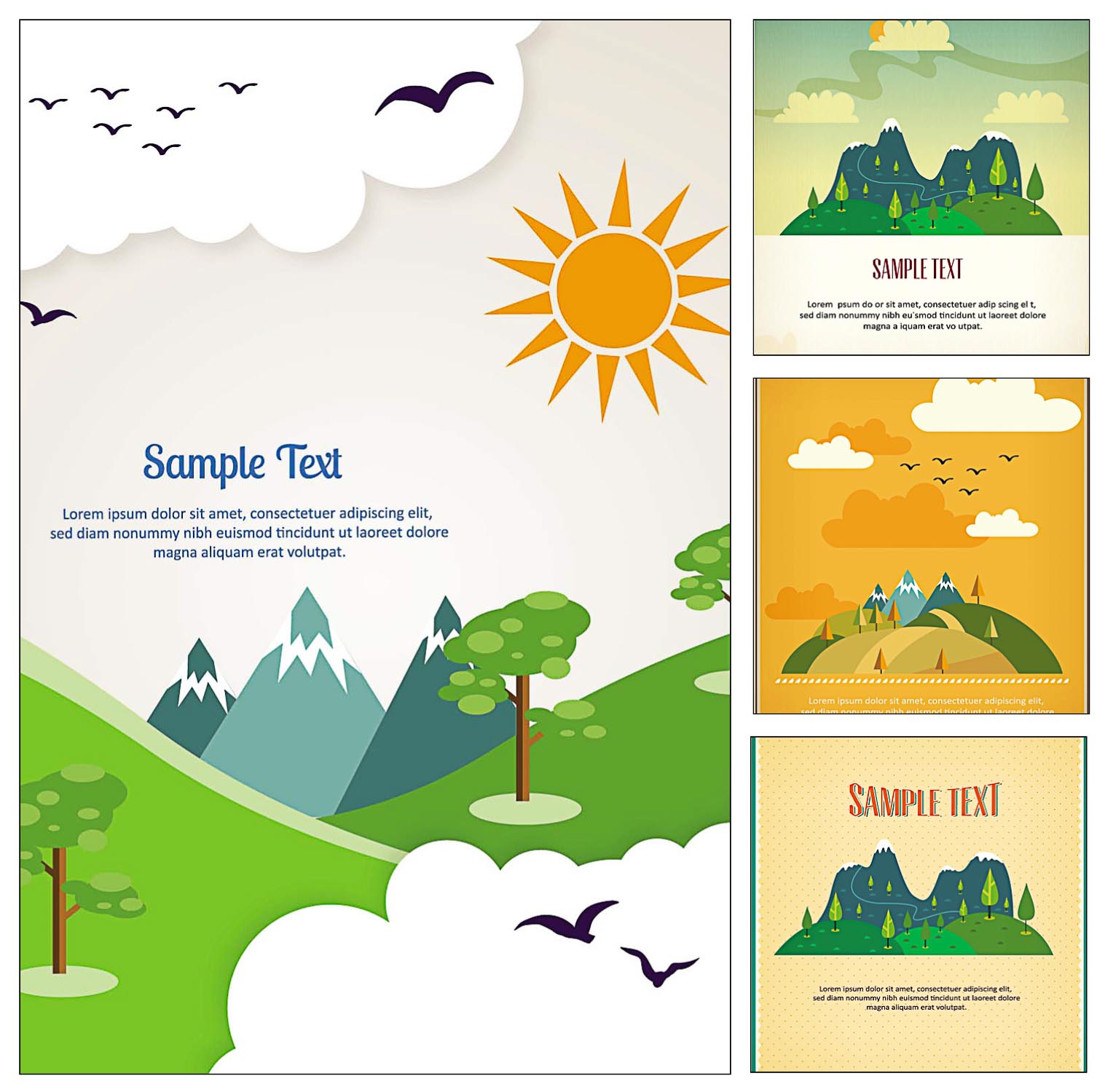 Travel Postcard Illustration Vector Free Download 1517x1500 Travel Postcard Illustration Vector Free Download