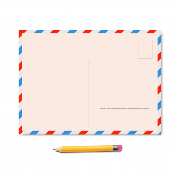 Vintage Postcard Vector With Pencil Vector Premium Download 626x599 Vintage Postcard Vector With Pencil Vector Premium Download