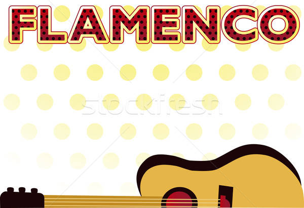 Flamenco Party Invitation Postcard, Vector Illustration Vector 600x411 Flamenco Party Invitation Postcard, Vector Illustration Vector