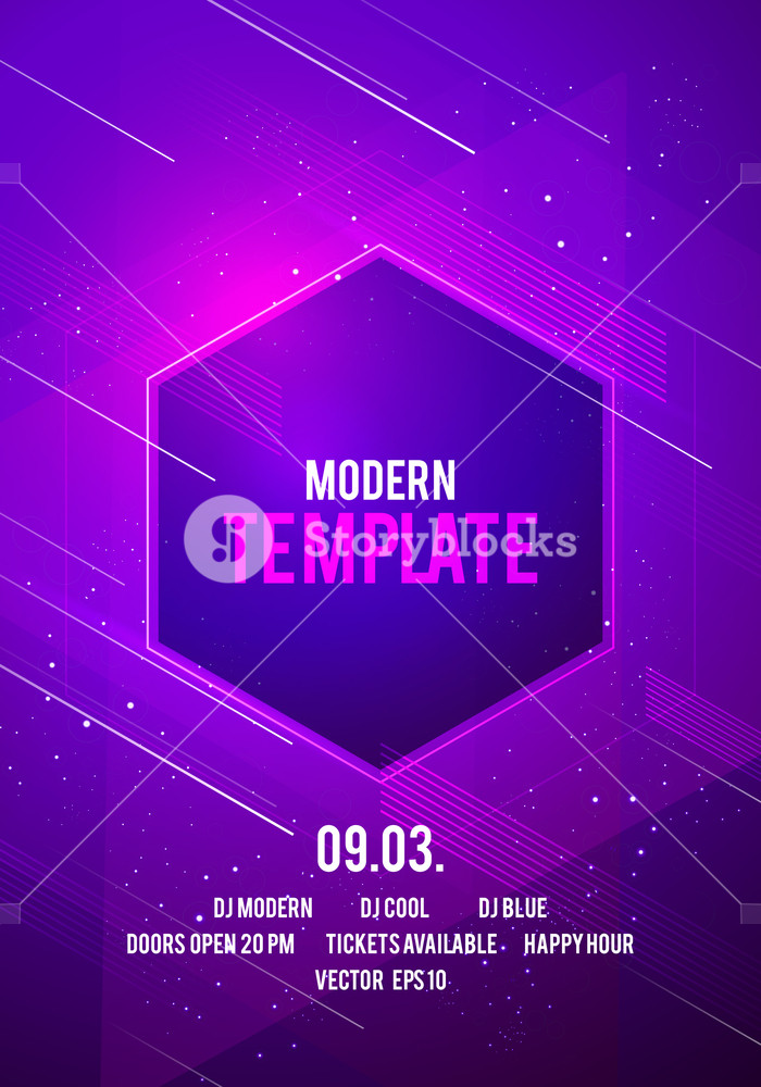 Vector Illustration Dance Party Poster Background Template 700x1000 Vector Illustration Dance Party Poster Background Template