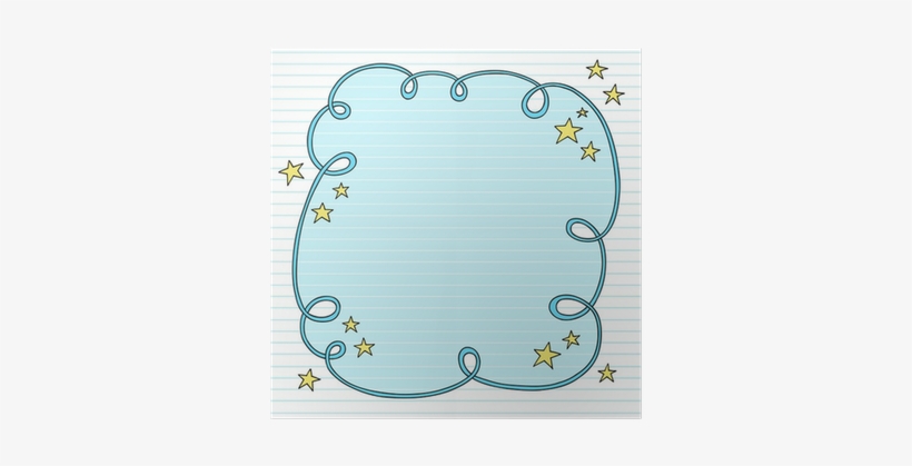 820x419 Notebook Doodle Lined Paper Frame Border Vector Poster