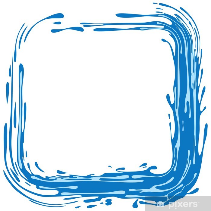 700x700 Abstract Water Color Grungy Border Vector Frame Poster Pixers