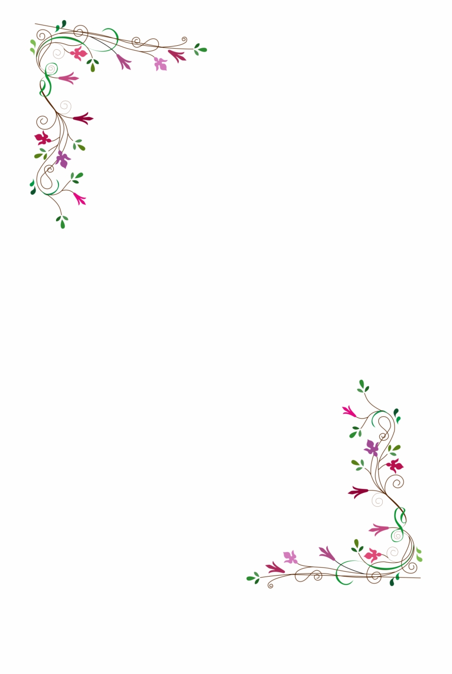 920x1370 Vintage Flower Frame Vector Png