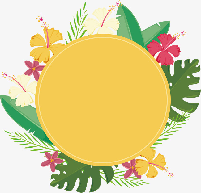 650x625 Yellow Rounded Summer Border, Vector Png