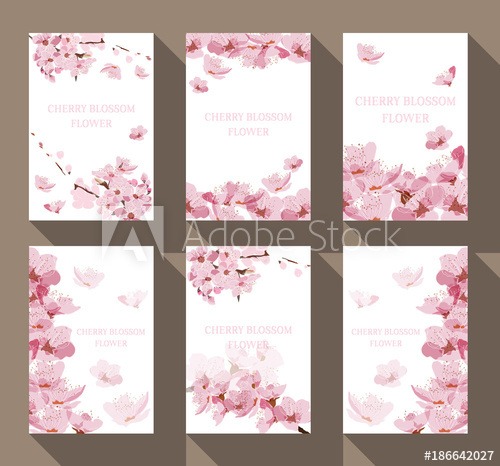 500x466 Cherry Blossom Frame And Border Vector Floral Pattern Background