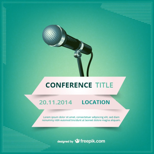 626x626 Conference Poster Free Vector