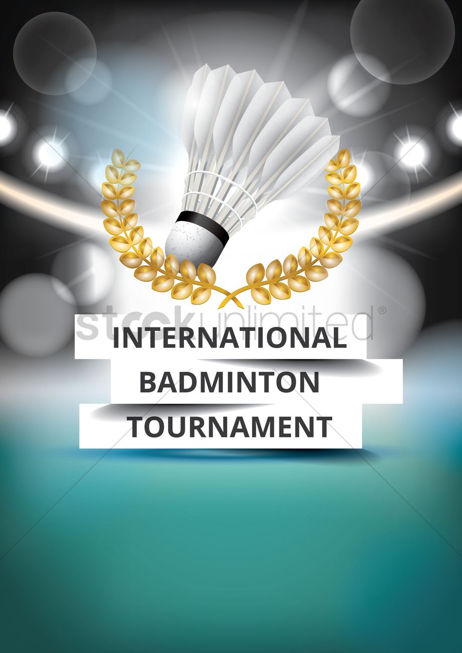 919x1300 International Badminton Tournament Poster Design Vector Image