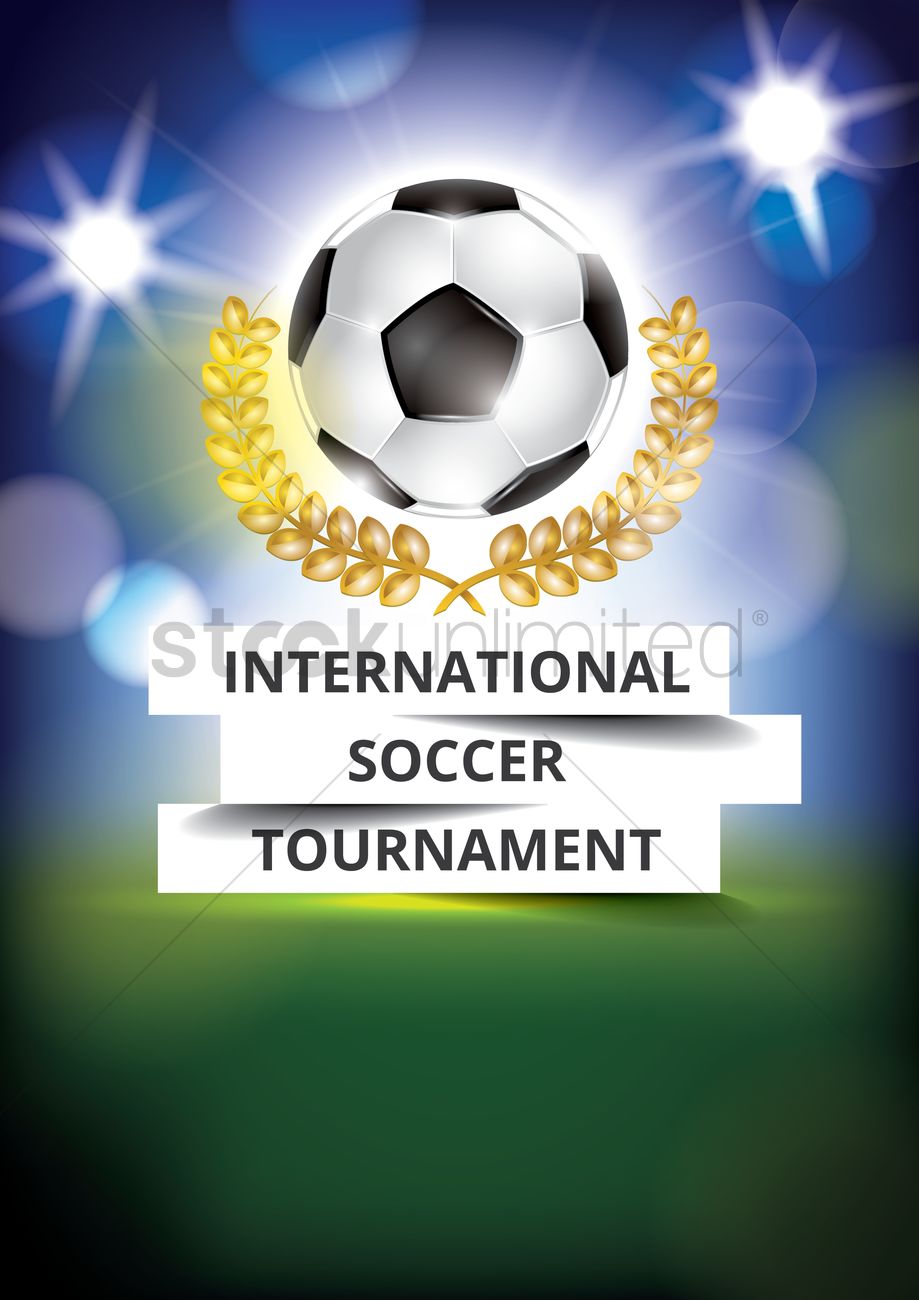 919x1300 International Soccer Tournament Poster Design Vector Image