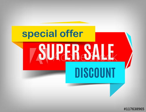 500x385 Sale Red Banner Super Sale Poster Design Discount Poster