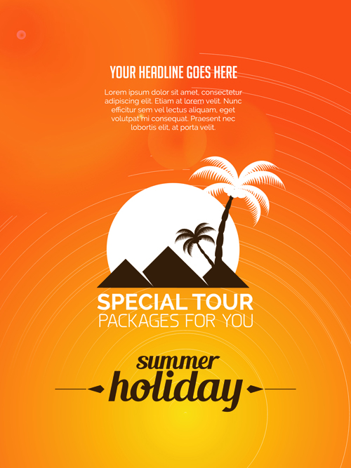 500x667 Vector Poster Summer Holidays Design Free Download