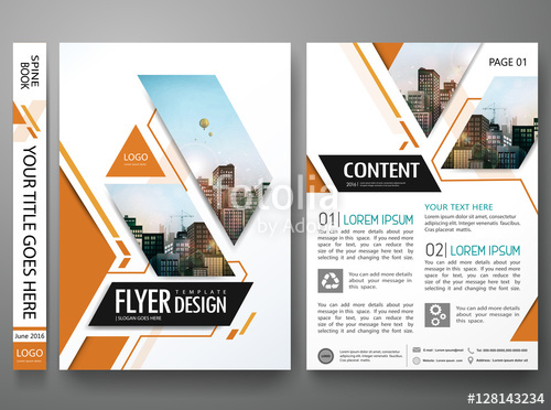 500x372 Brochure Design Template Vector Square Layout In Cover Book