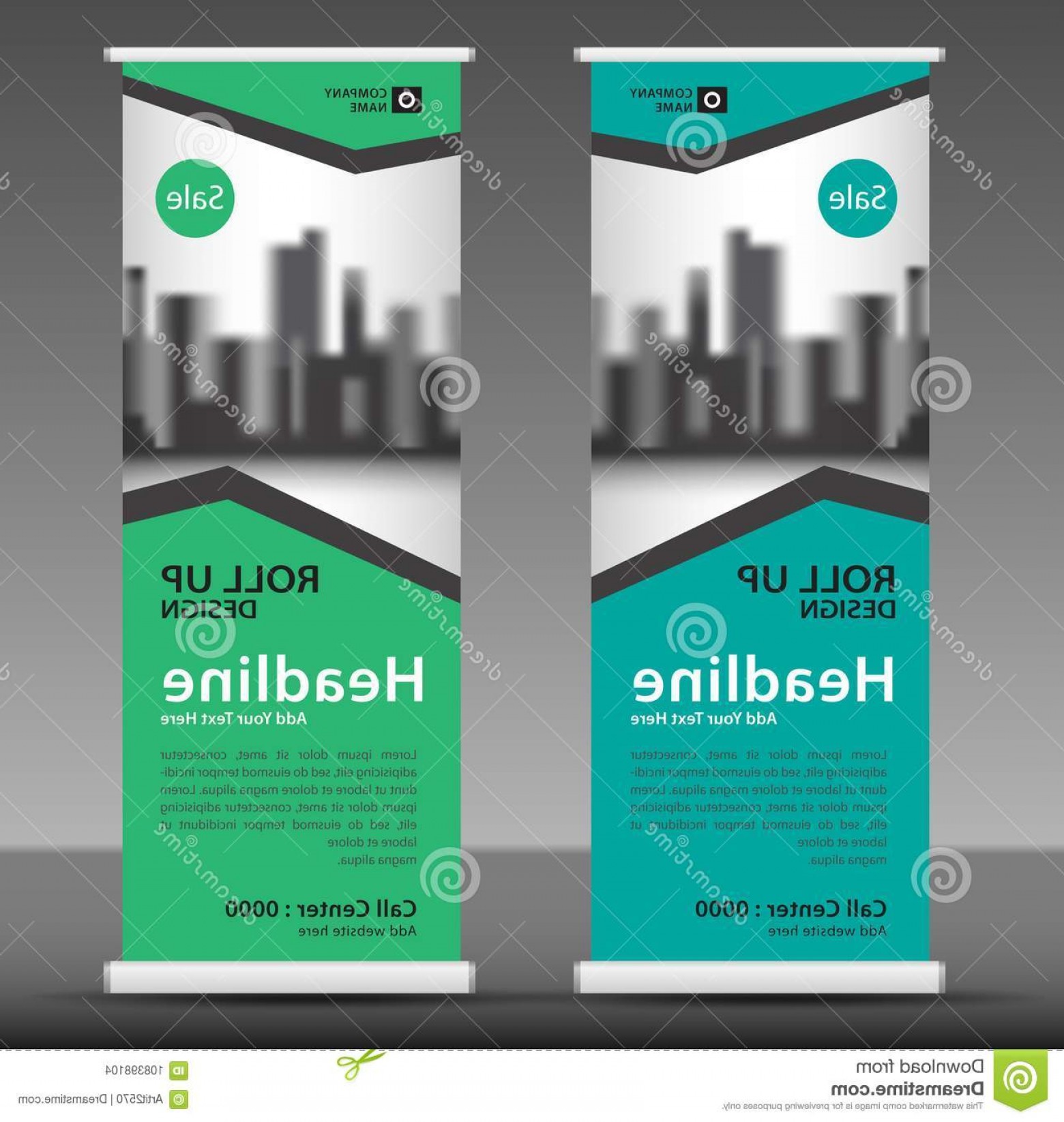 1560x1646 Green Roll Up Banner Template Flyer Layout Vector Pull Web Design