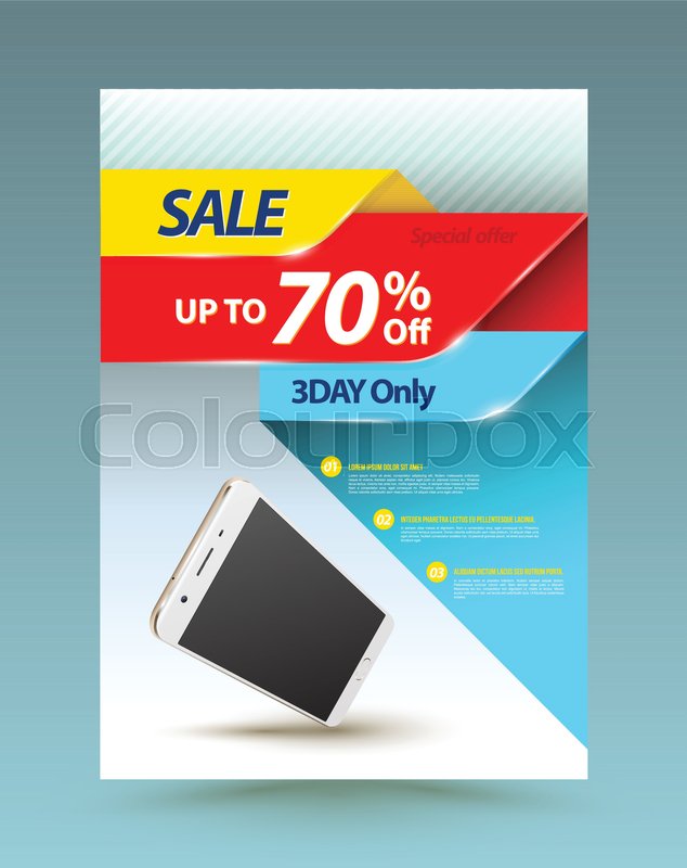 634x800 Vector Template Poster Promotion Sale Stock Vector Colourbox