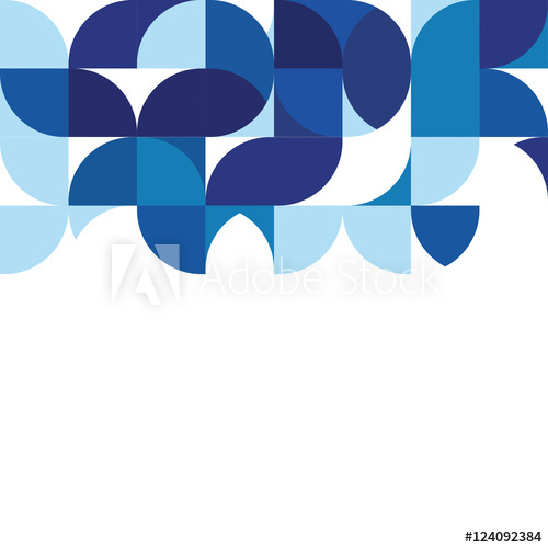 500x500 Abstract Modern Blue Geometric Background, Template On White Space