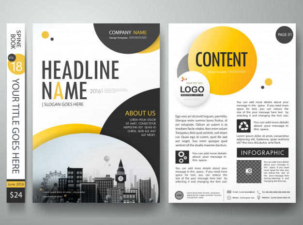 626x465 Brochure Cover Book Flyers Portfolio Poster Layout Vector