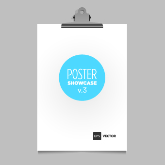 340x340 Blank Poster Template Vector Free Download