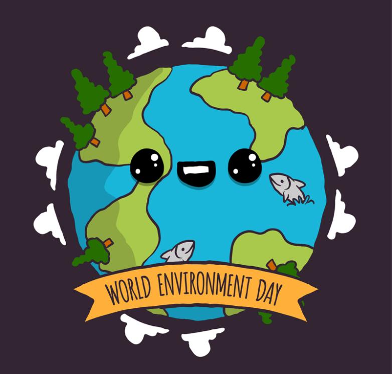 782x746 Cartoon Eyes Earth World Environment Day Poster Vector Free