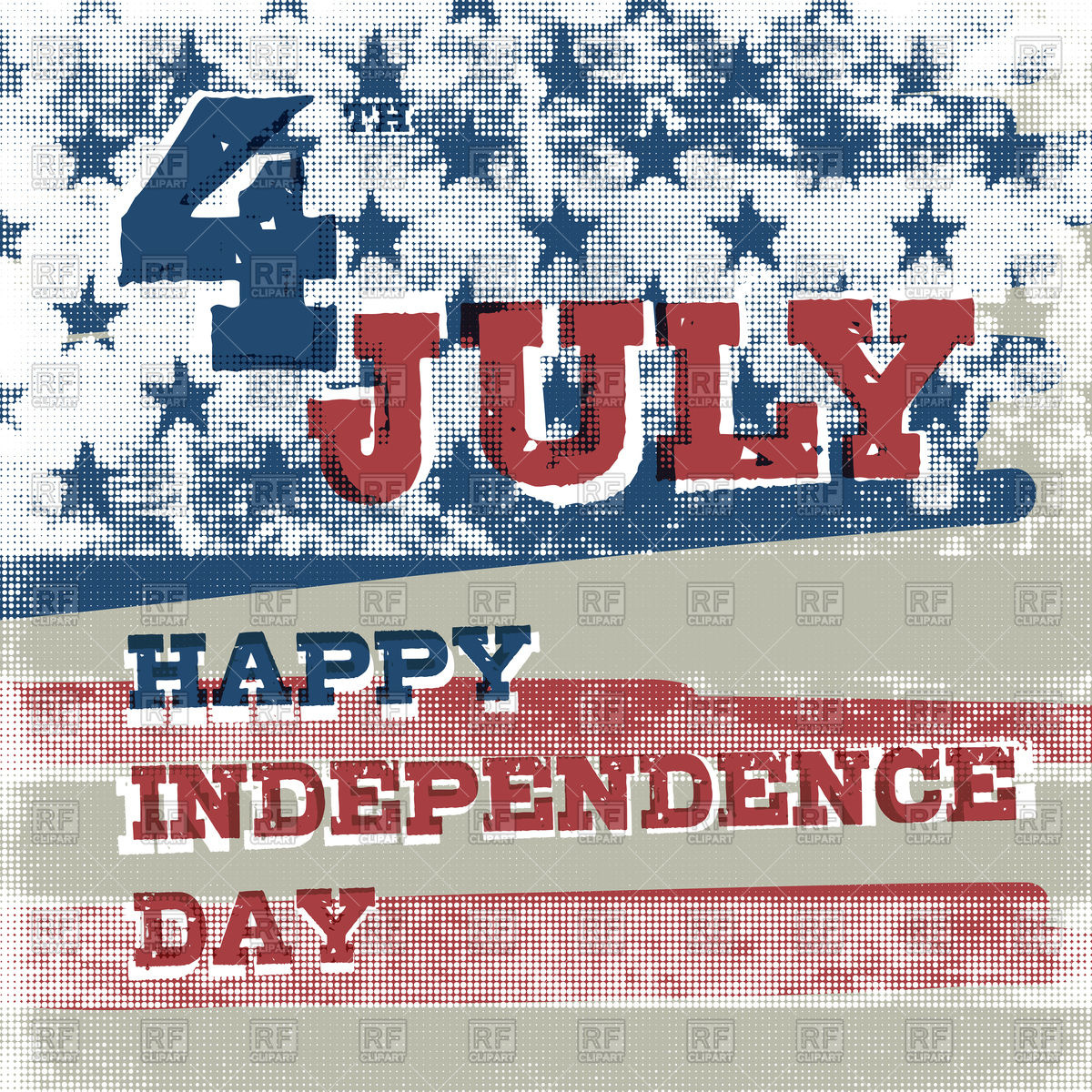1200x1200 Of July American Independence Day Poster Vector Image