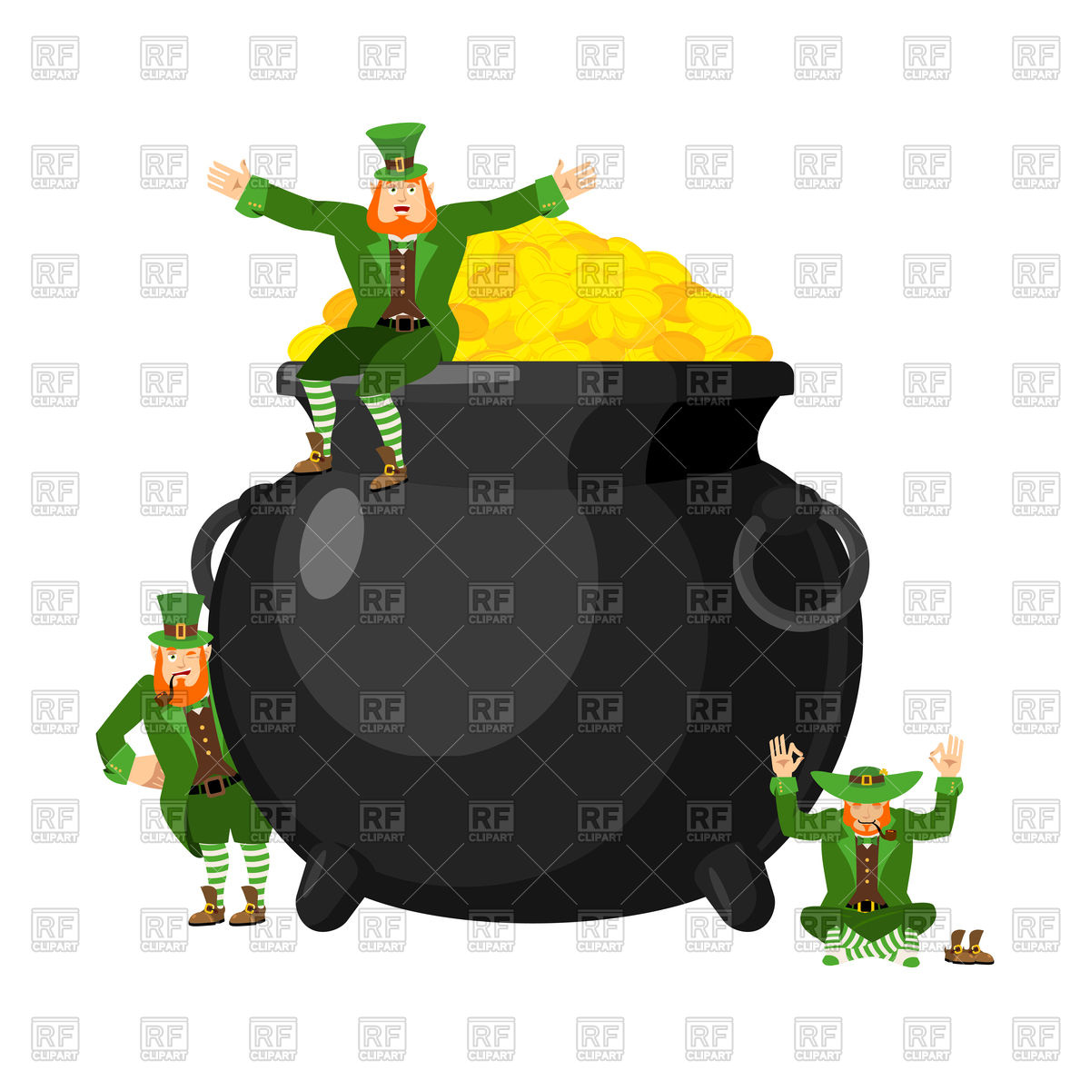 1200x1200 Leprechauns And Pot Of Gold Vector Image Of Holiday Popaukropa