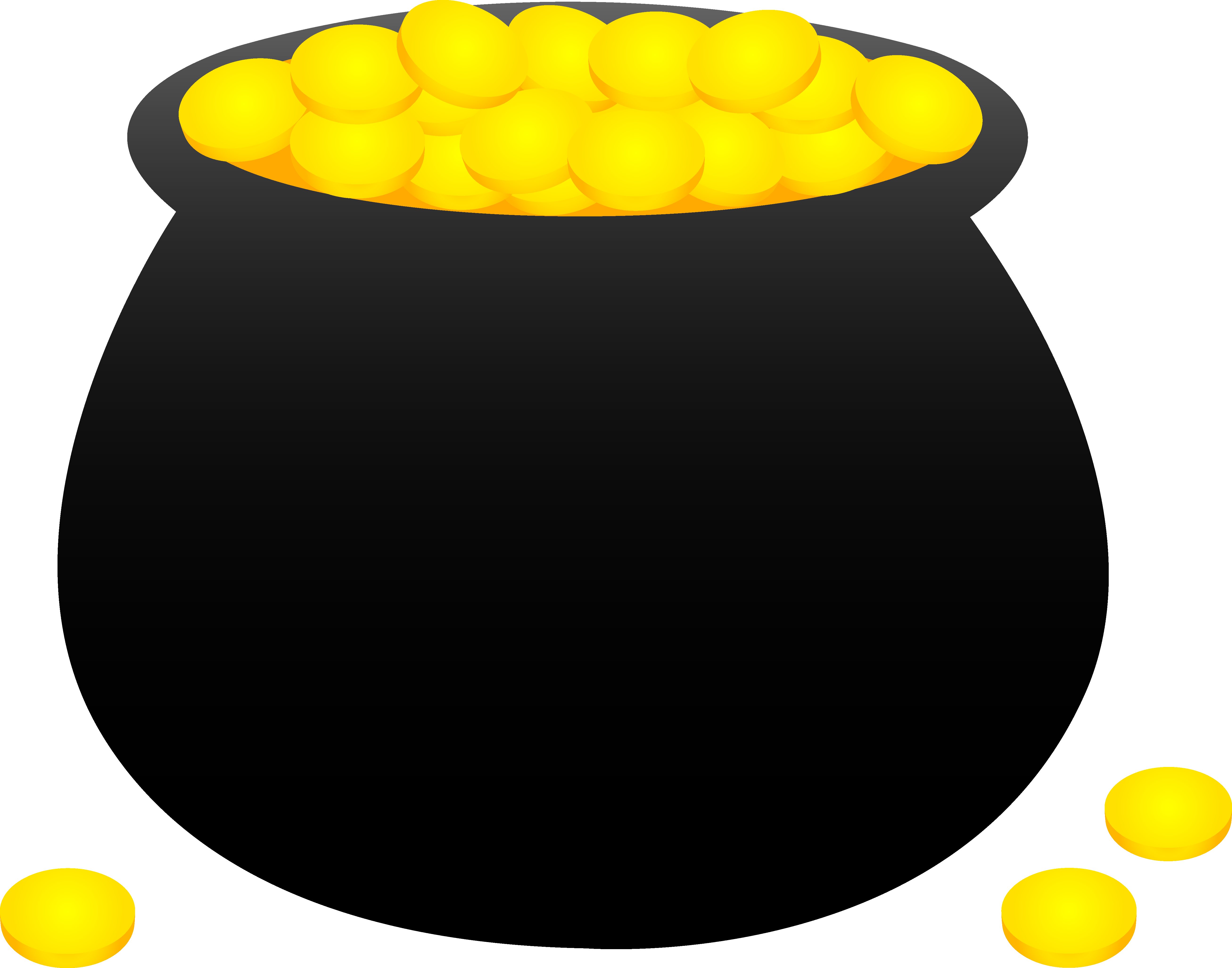 5227x4107 Pot Of Gold Coins Clipart