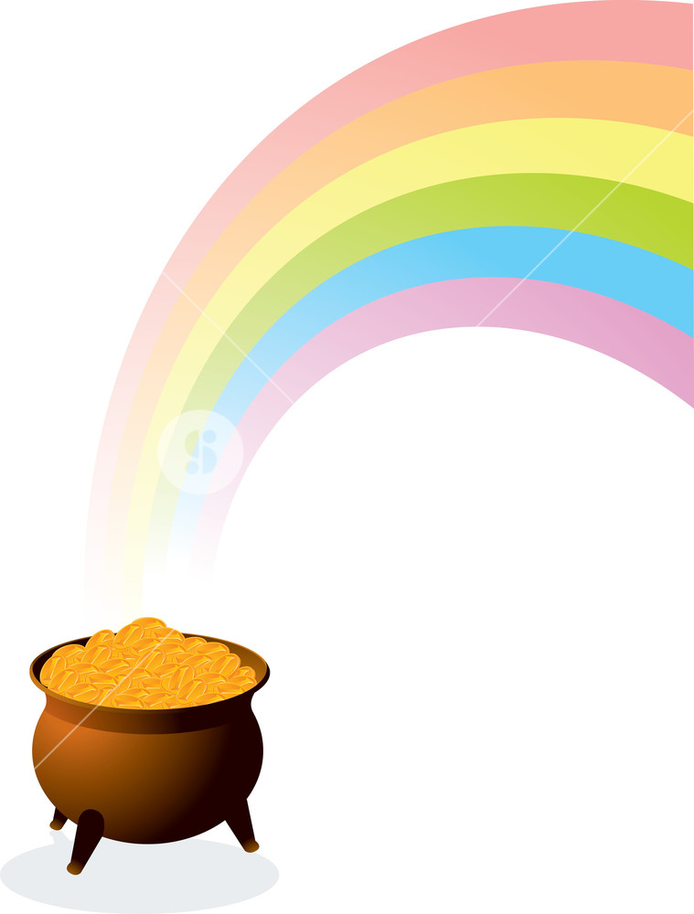 759x1000 Pot Of Gold Vector Royalty Free Stock Image