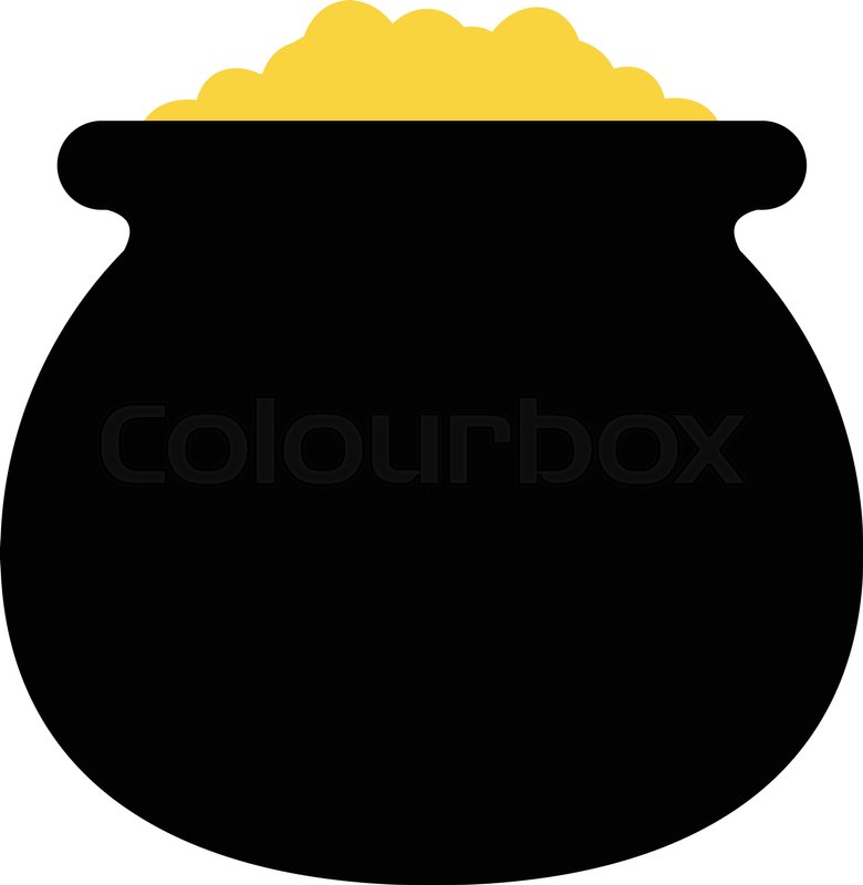 780x800 Pot Of Gold Vector Icon Stock Vector Colourbox