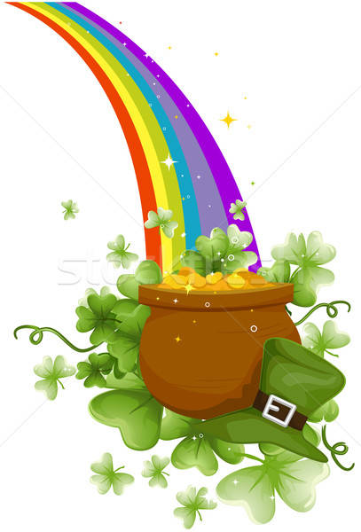 407x600 Pot Of Gold Vector Illustration Lenm