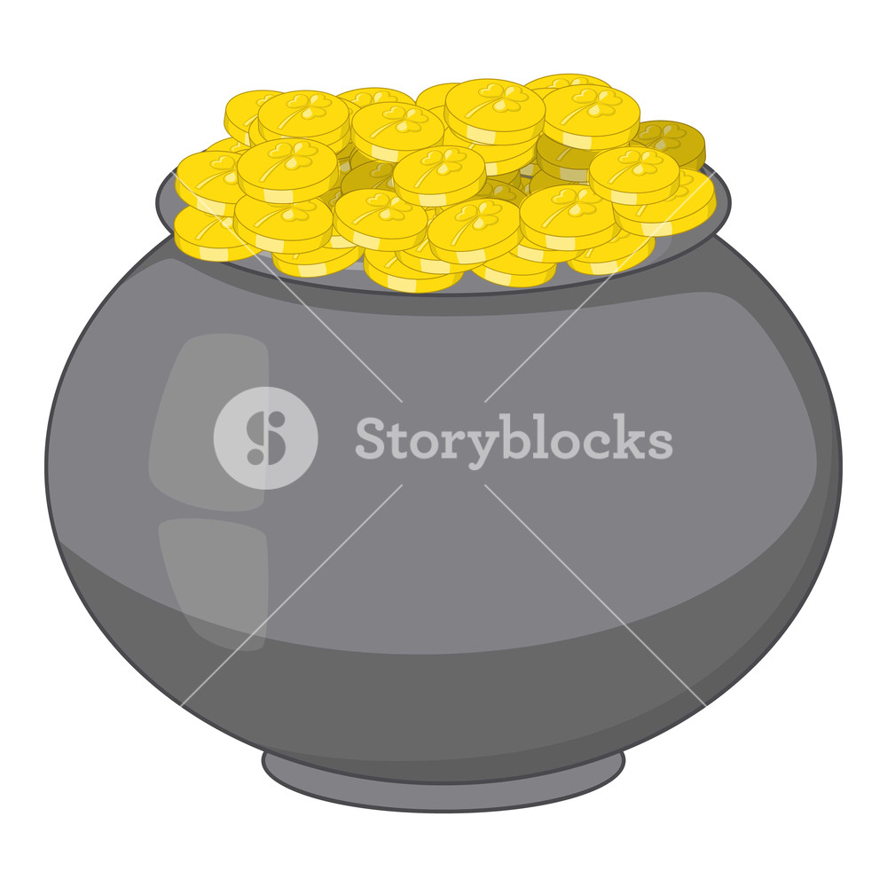 1000x1000 Pot Of Gold Icon Cartoon Illustration Of Pot Of Gold Vector Icon